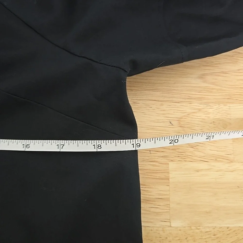 Madewell Puff Sleeve Scoop Neck Cotton Poplin Top True Black‎ NT780 Womens Small